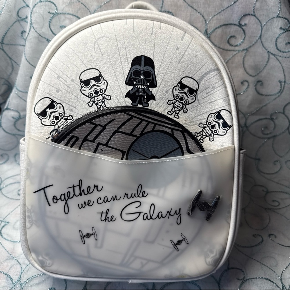 NWT‎ Star Wars Backpack Darth Vader/Stormtroopers BioWorld Rule Galaxy 10x11